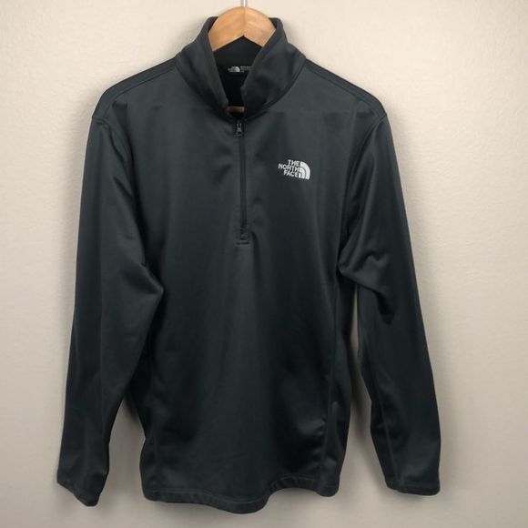The North Face Other - The North Face Jacket Quarter Zipper Long Sleeves Logo Gray Casual Pullover